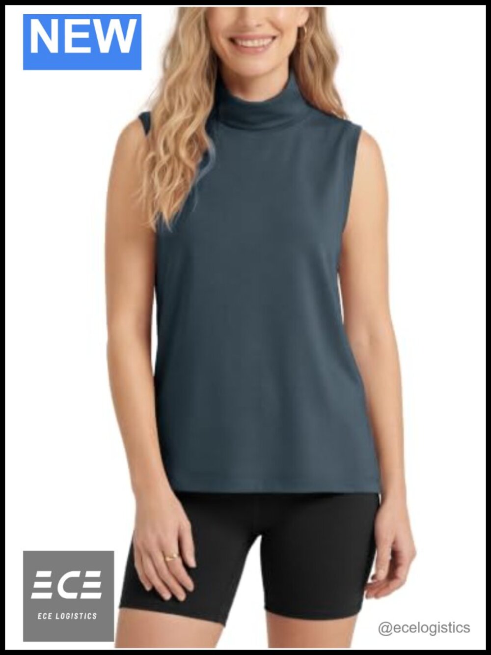 Modal Soft Mock Neck Tank Top Sleeveless Turtleneck Pullover Casual